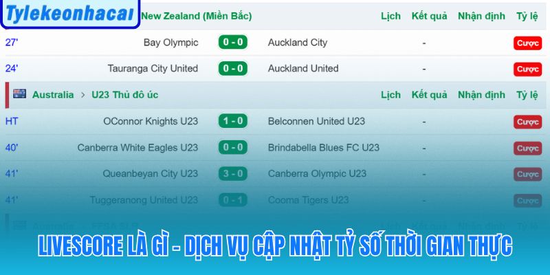 Livescore theo dõi tỷ số trận đấu nhanh hơn báo giấy và truyền hình